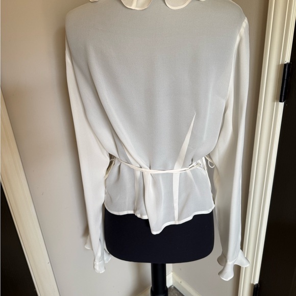 Moda International Ivory Ruffle Wrap Blouse - Picture 5 of 11